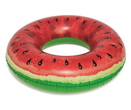 Úszógyűrű, felfújható, görögdinnye modell, tarka, 119 cm, Bestway