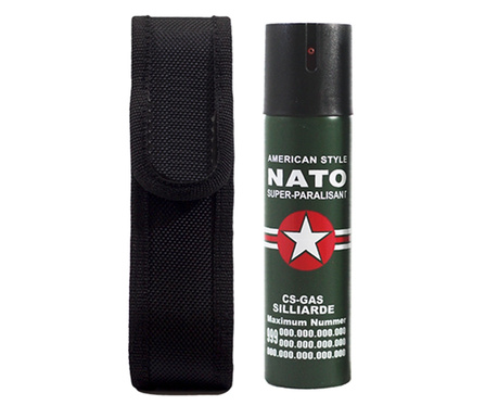 Bénító önvédelmi spray IdeallStore, sugárhajtású, 110 ml, zöld, fedővel