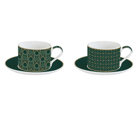 Porcelán teás csésze szett két személyes Coffee Mania Charleton