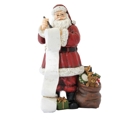 Télapó ajándéklistával karácsonyi dekorációs figura