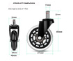 Rola gumate Industriala ARKA CHAIRS RX90T Racing black, Profesional, 60mm universal, pentru scaun de gaming