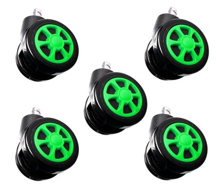 Role gumate 60mm, verde negru, pentru scaun de gaming