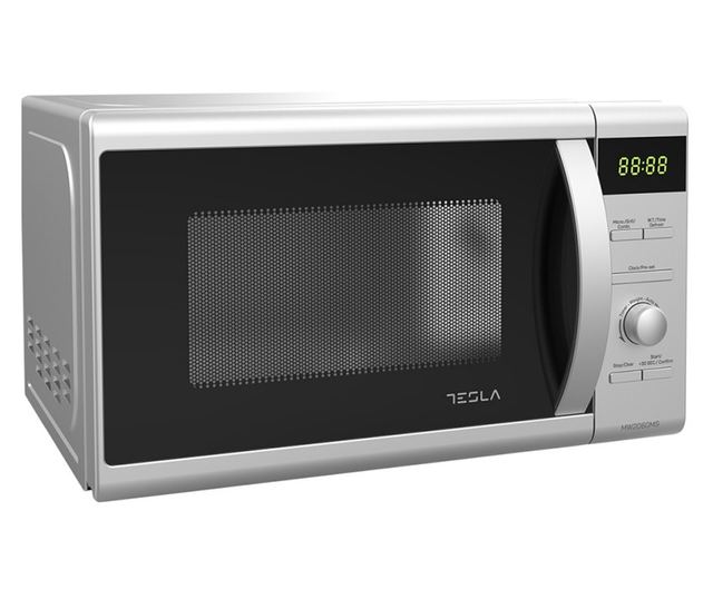 Cuptor cu microunde Tesla MW2060MS, 700W, Grill, 20 litri, Decongelare, Argintiu