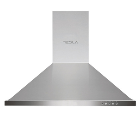 Hota Tesla DC600SX, Horn, 125 W, 400 mc/h, 2 filtre din aluminiu, 62 dB, 3 viteze, Inox
