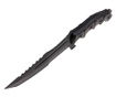 Cutit de vanatoare IdeallStore®, Dark Element, 30.5 cm, otel inoxidabil, negru
