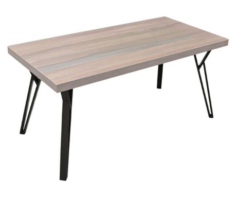 Masuta cafea MMB Tokyo, dreptunghiulara, gri + negru, 100 x 50 x 47 cm