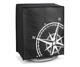 Husa de protectie pentru Thermomix TM6/TM5, Kwmobile, Negru/Alb, Plastic, 55449.02