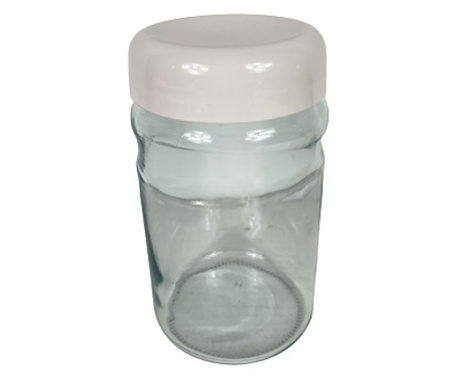 Fűszertartó üveg, műanyag tetővel 1,4 literes fehér (V)