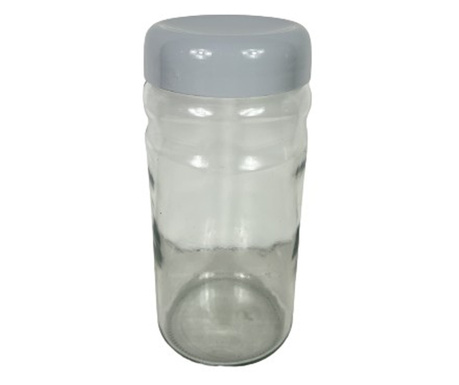 Fűszertartó üveg, műanyag tetővel 1,8 literes szürke (V)