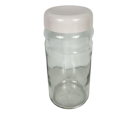 Fűszertartó üveg, műanyag tetővel 1,8 literes fehér (V)