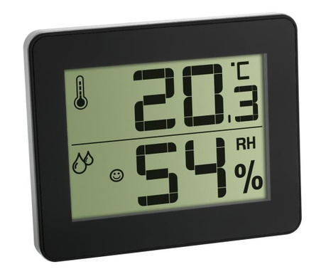 Digitális hőmérő páratartalom mérővel 30.5027.01 fekete