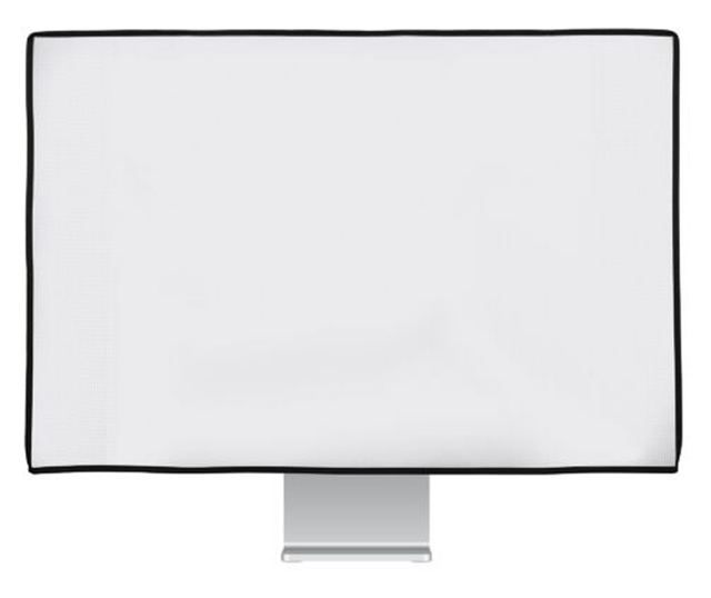 Капак за монитор 31-32 инча, Kwmobile, Бял, Текстил, 44636.02