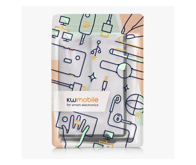 Капак за монитор 31-32 инча, Kwmobile, Бял, Текстил, 44636.02