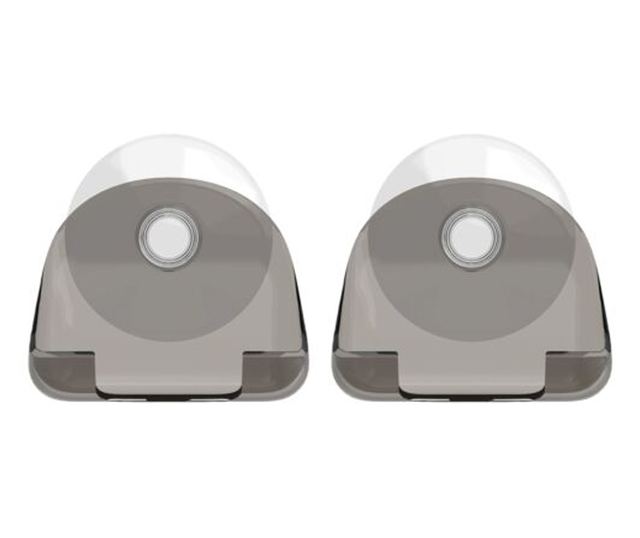 Set 2 Suporti cu ventuza pentru aparat de ras, Kwmobile, Negru, Plastic, 48032.04