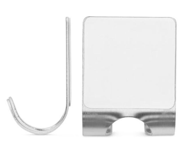 Set 2 Suporti autoadezivi pentru aparat de ras, Kwmobile, Argintiu, Zinc, 53125.01