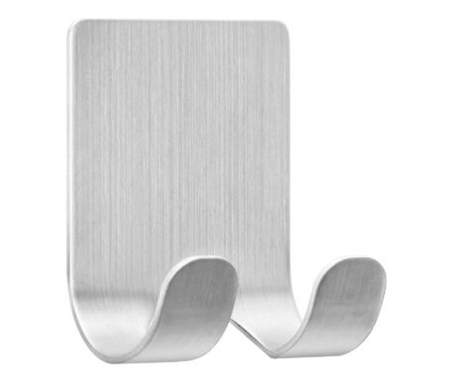 Set 2 Suporti autoadezivi pentru aparat de ras, Kwmobile, Argintiu, Zinc, 53125.01