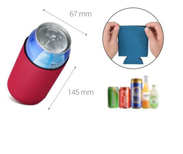 Комплект от 2 термокапачки за кутии от 500 ml, Kwmobile, синьо/червено, неопрен, 55734.04