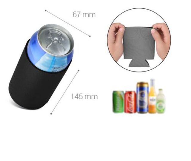 Комплект от 2 термокапачки за кутии от 500 ml, Kwmobile, черно/сиво, неопрен, 55734.09