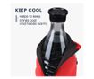 Комплект от 2 калъфа Cooler Jacket за бутилки SodaStream, Kwmobile, черно/червено, неопрен, 55883.01