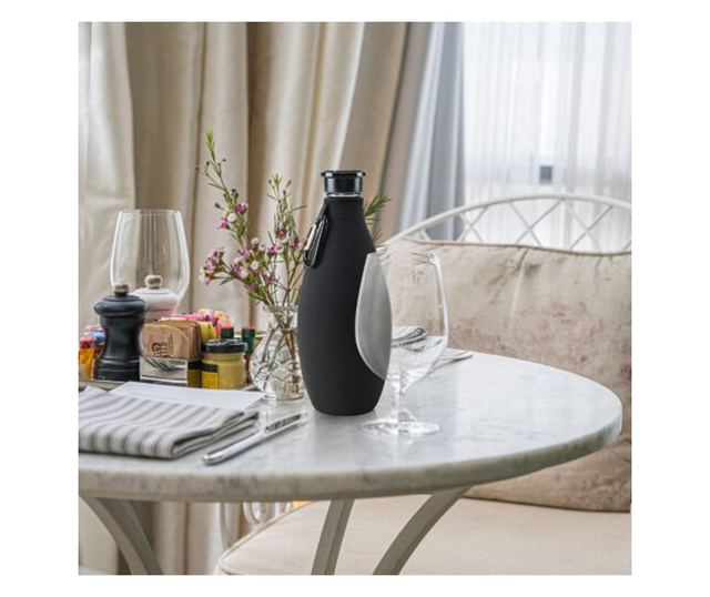 Комплект от 2 калъфа Cooler Jacket за бутилки SodaStream, Kwmobile, черно/червено, неопрен, 55883.01