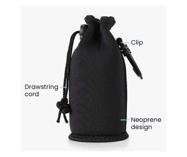Комплект от 2 калъфа Cooler Jacket за бутилки от 500 ml, Kwmobile, черен, неопрен, 55885.02