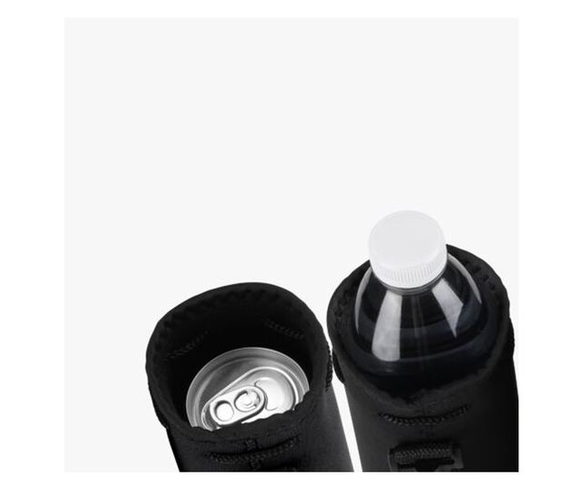 Комплект от 2 калъфа Cooler Jacket за бутилки от 500 ml, Kwmobile, черен, неопрен, 55885.02