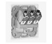 Szett 1 db RJ45 hármas hálózati aljzat 3 db CAT 6A csatlakozóval, Kwmobile, fehér, fém, 54571.03.01