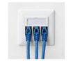Szett 1 db RJ45 hármas hálózati aljzat 3 db CAT 6A csatlakozóval, Kwmobile, fehér, fém, 54571.03.01