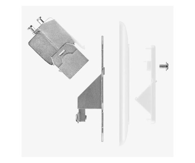 Szett 1 db RJ45 hármas hálózati aljzat 3 db CAT 6A csatlakozóval, Kwmobile, fehér, fém, 54571.03.01