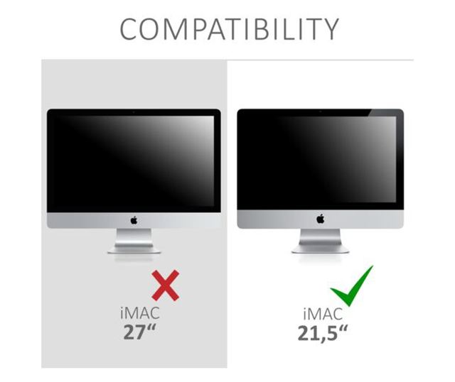 Капак за монитор Apple iMac 21.5", Kwmobile, черен, текстил, 41252.01