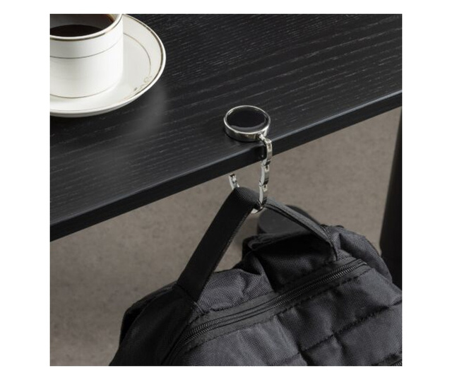 Комплект от 2 настолни кукички за чанти, Kwmobile, черно/златно, алуминий, 48556.06