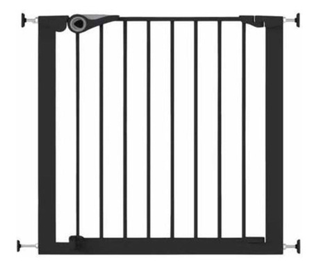 Biztonsági kapu MCT Easy Fit, nyomás, 75-82 cm, fekete fém, N94313