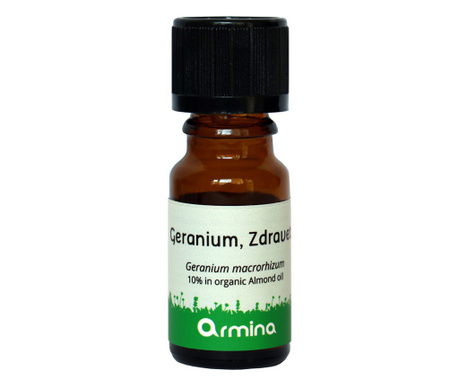 Ulei esential de geraniu (geranium macrorhizum) in ulei de migdale BIO 10ml