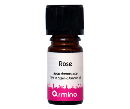 Ulei esential de trandafir (rosa damascena) 10% in ulei de migdale BIO 5ml