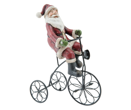 Bicikliző mikulás karácsonyi figura
