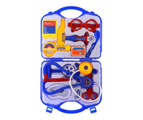 Orvosi készlet, bőröndös kék (V)