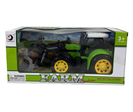Traktor emelőszerkezettel zöld