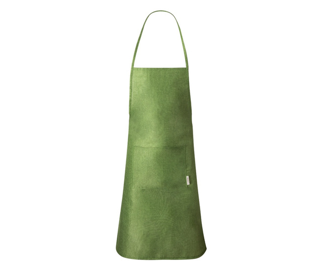 Престилка Blent, 65×90см, преден джоб, конопен плат, Зелен
