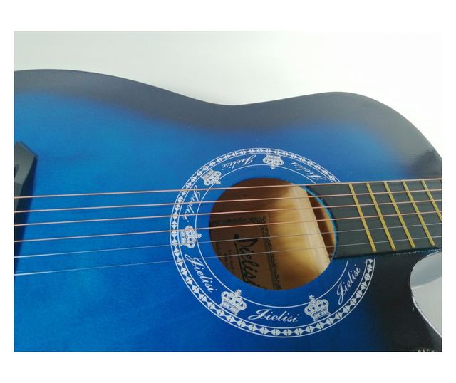 Κλασική ξύλινη κιθάρα 95 cm, Deluxe Edition, Cutaway Country Blue