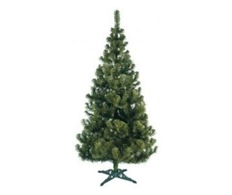 Műkarácsonyfa, natúr zöld, 180 cm és tartóval együtt, 14507