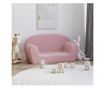 Otroška kavč s 2 sedežema, roza, mehak pliš thumbnail 1