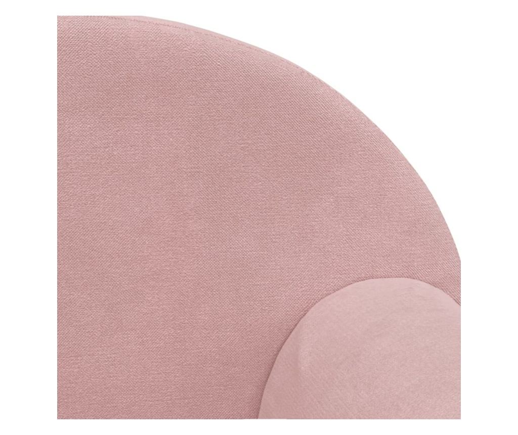 Otroška kavč s 2 sedežema, roza, mehak pliš - 6