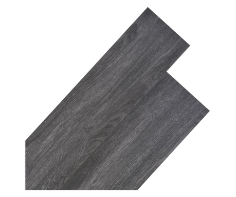 fekete PVC padlódeszkák 4,46 m² 3 mm