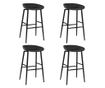 Barski stoli, 4 kosi, črni