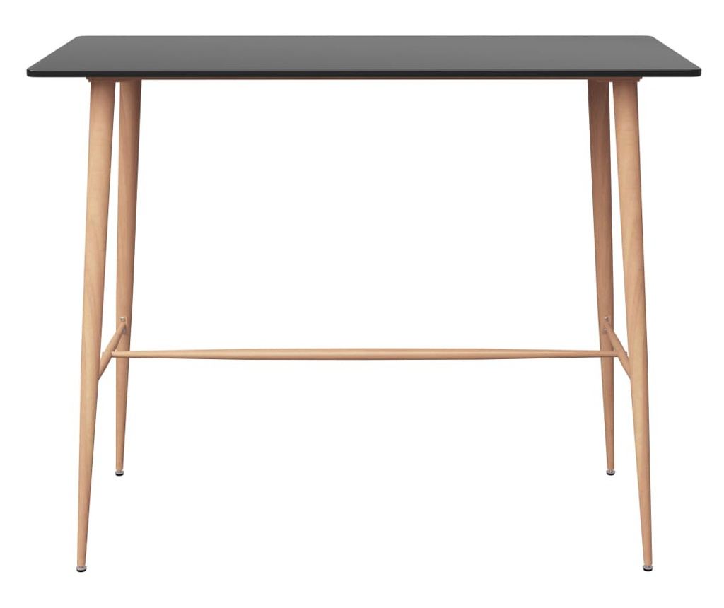 Бар комплект мебели, 5 части, черно и бяло - 3