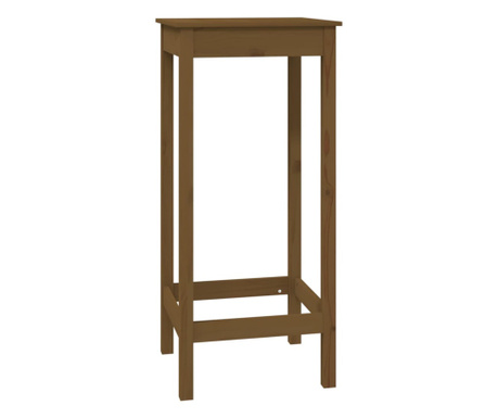 Barový stolek medově hnědý 50x50x110 cm masivní borové dřevo