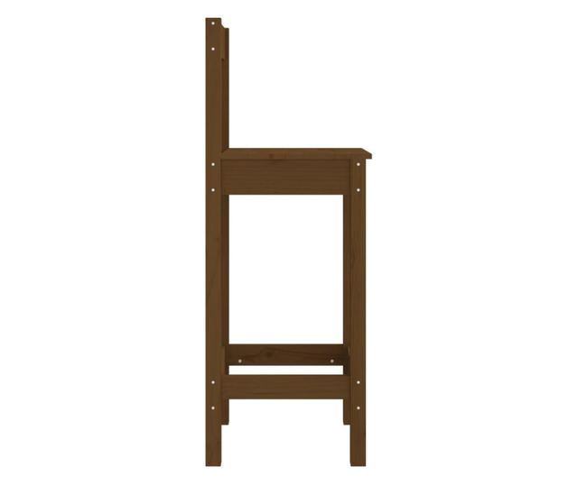 Bar stolčki 2 kosi. medena rjava 40x41,5x112 cm masivno borovo les.