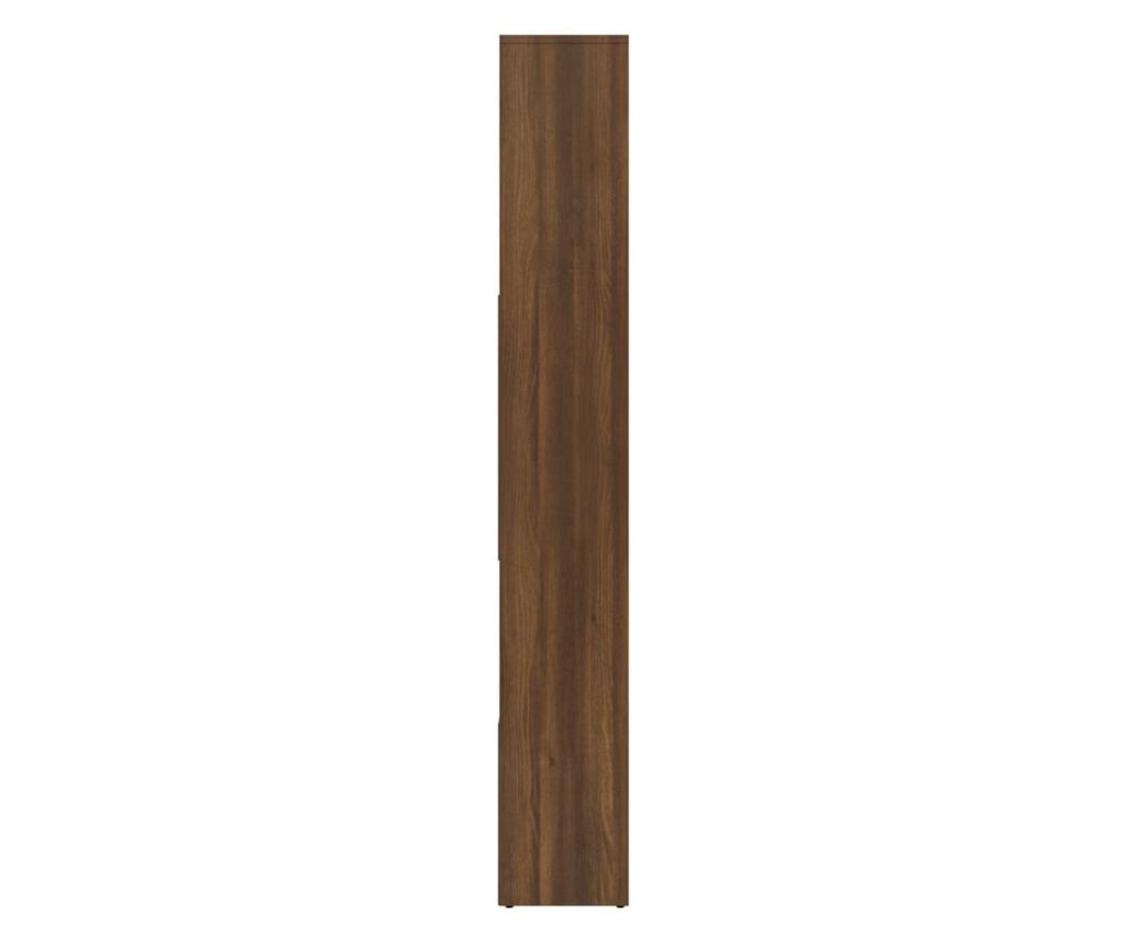 Ραφιέρα, καρυδί, 67x24x161 εκ., σύνθετη ξυλεία - 9