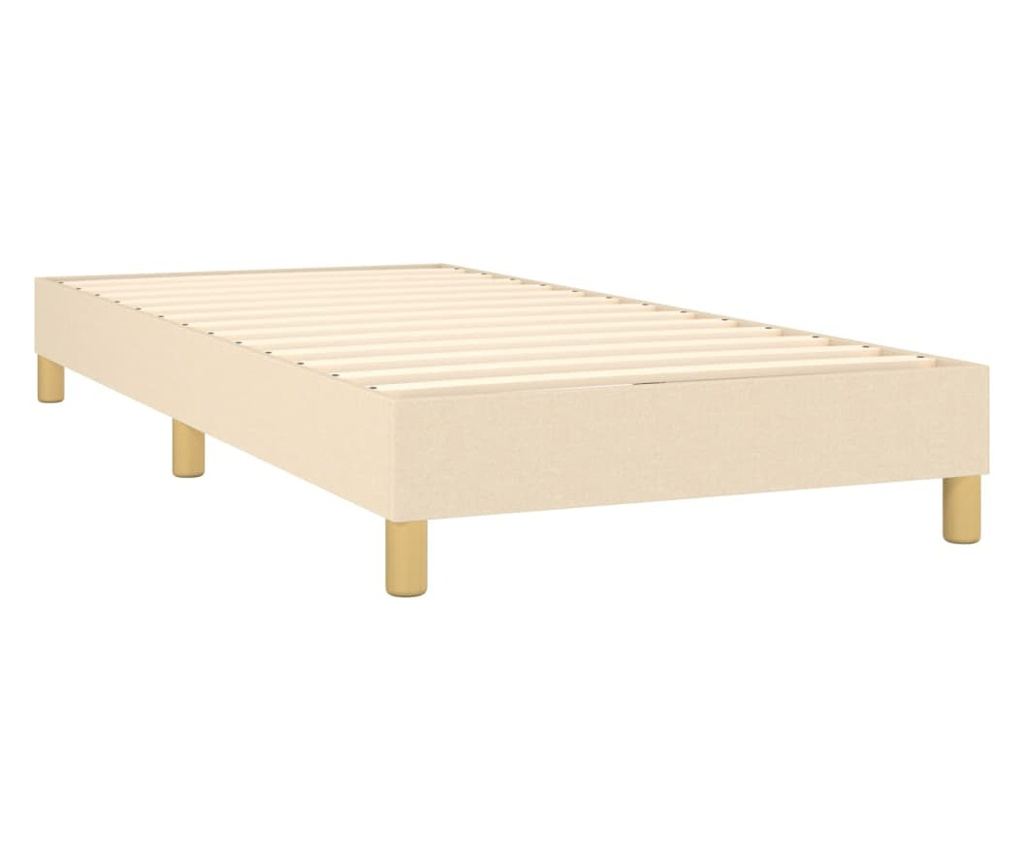 Боксспринг легло с матрак, крем, 100x200 см, текстил - 4