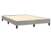 Boxspring krevet s madracem, Svjetlosiva, 140x190 cm, Baršun thumbnail 4